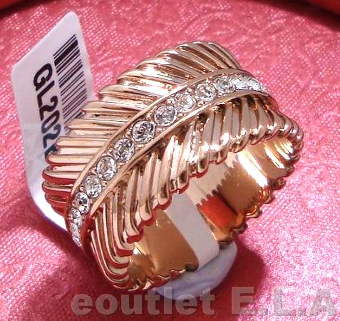 12mm WIDE SWAROVSKI CRYSTALS BAND RING-3 sizes